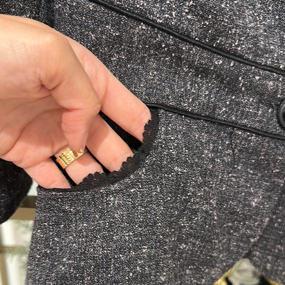 Tweed Lace Trim Blazer - Picture 3 of 11
